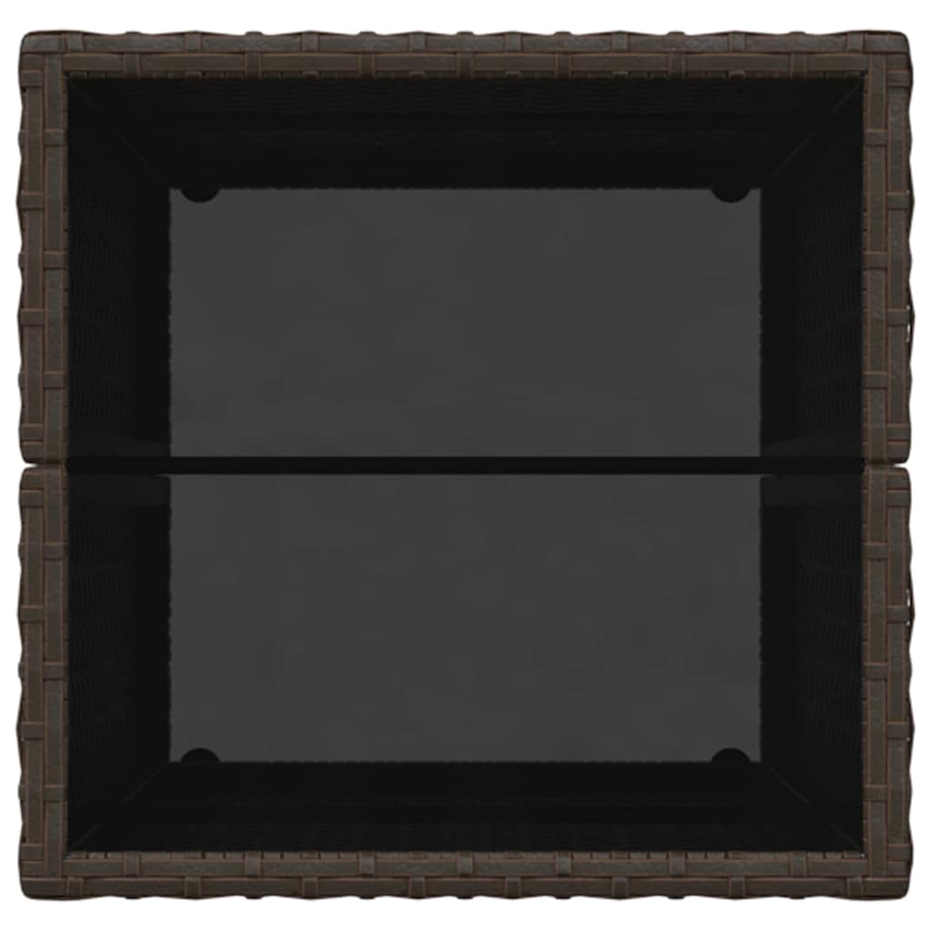 Garden Bistro Set 3 pcs Brown Poly rattan