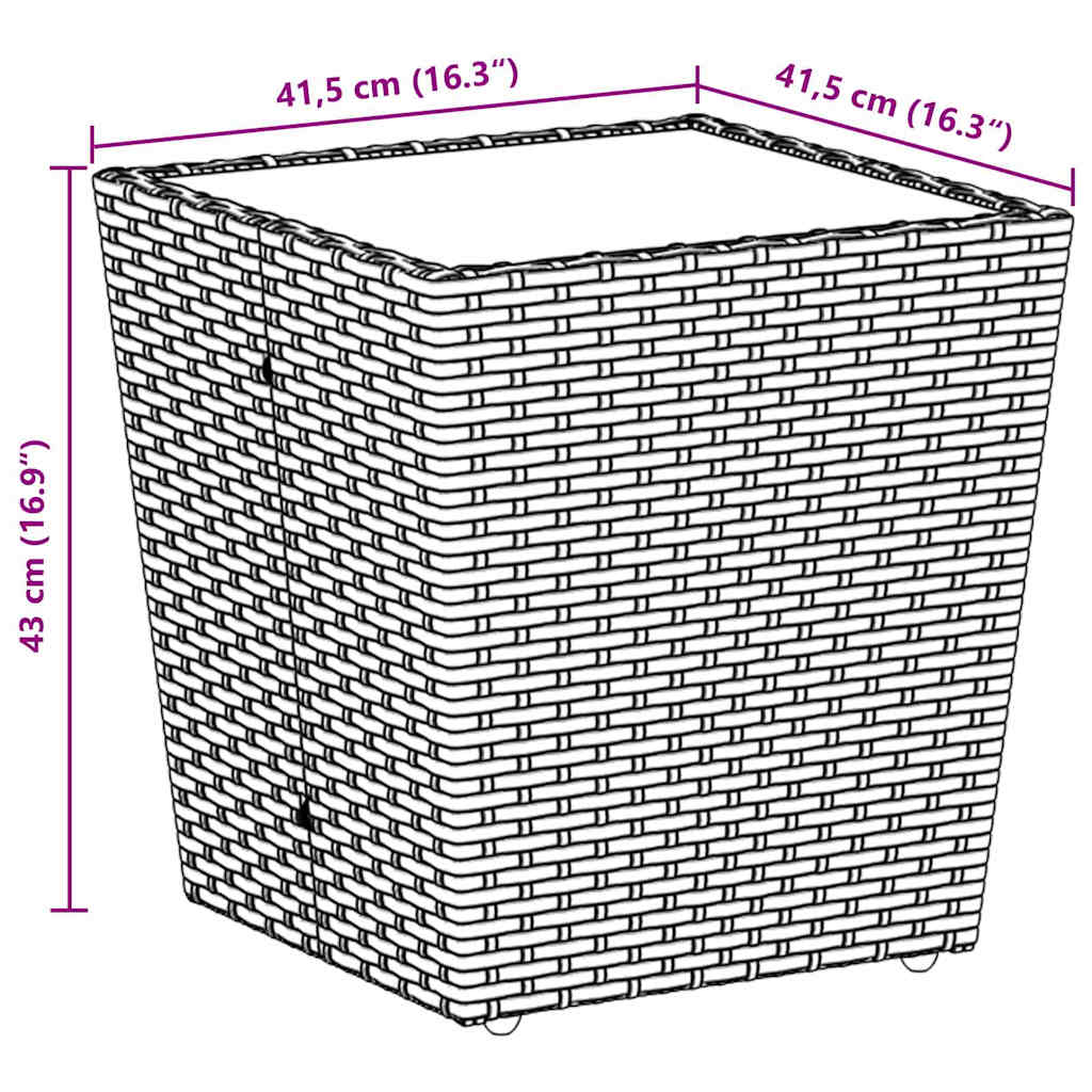 Garden Bistro Set 3 pcs Grey Poly rattan