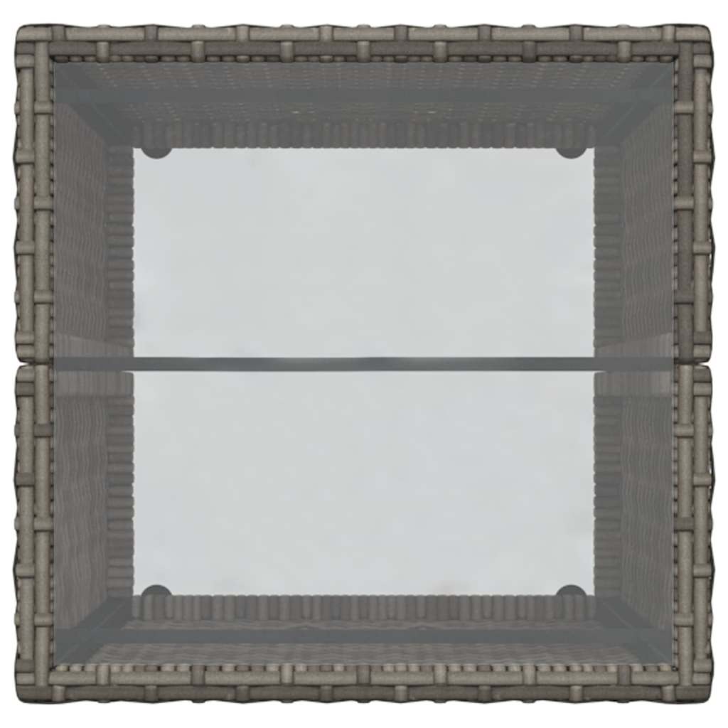 Garden Bistro Set 3 pcs Grey Poly rattan