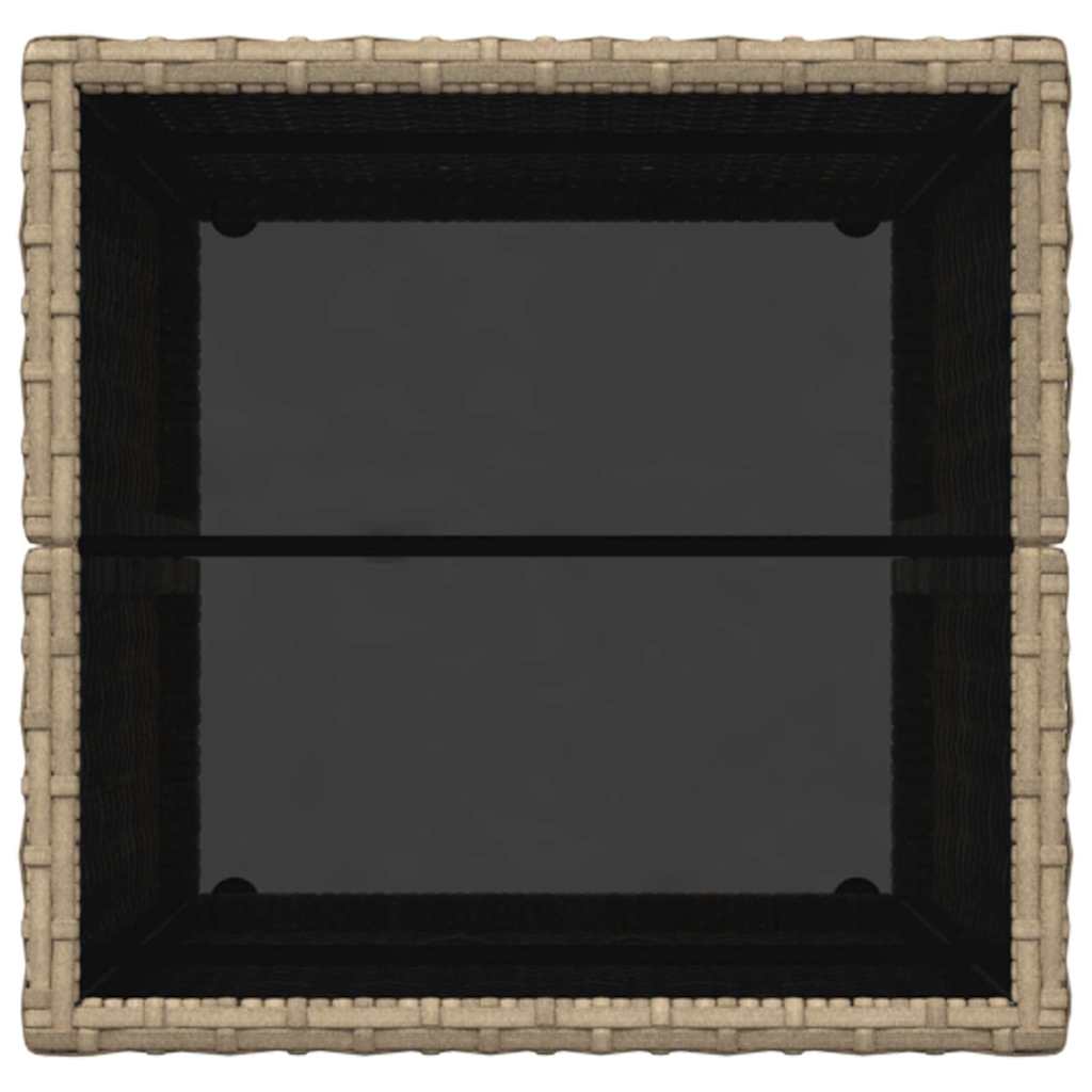 Garden Bistro Set 3 pcs Beige Poly rattan