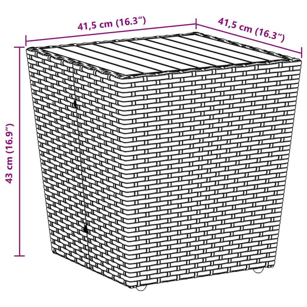 Garden Bistro Set 3 pcs Black Poly rattan