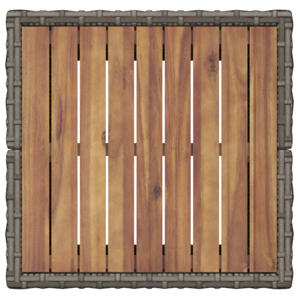 Garden Bistro Set 3 pcs Grey Poly rattan