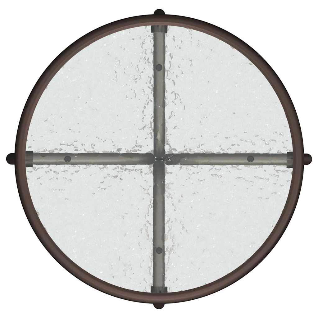 Garden Bistro Set 3 pcs Brown Steel