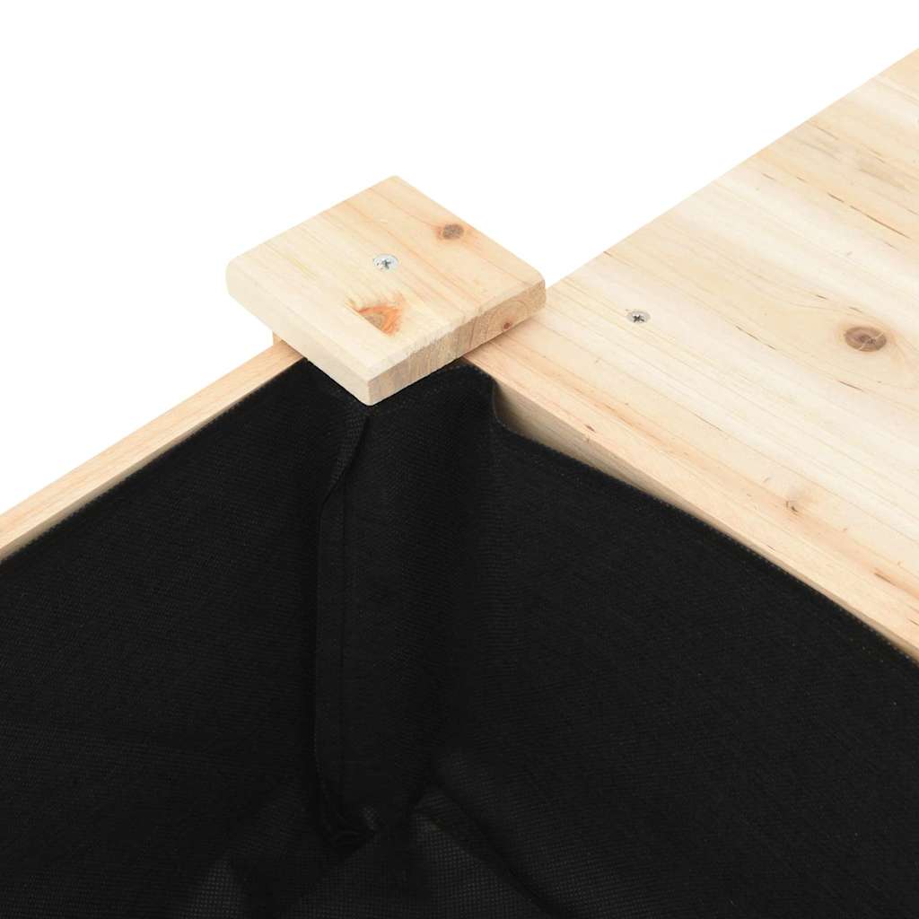 Garden Planter Beige 155 x 59 x 76.5 cm Solid Fir Wood