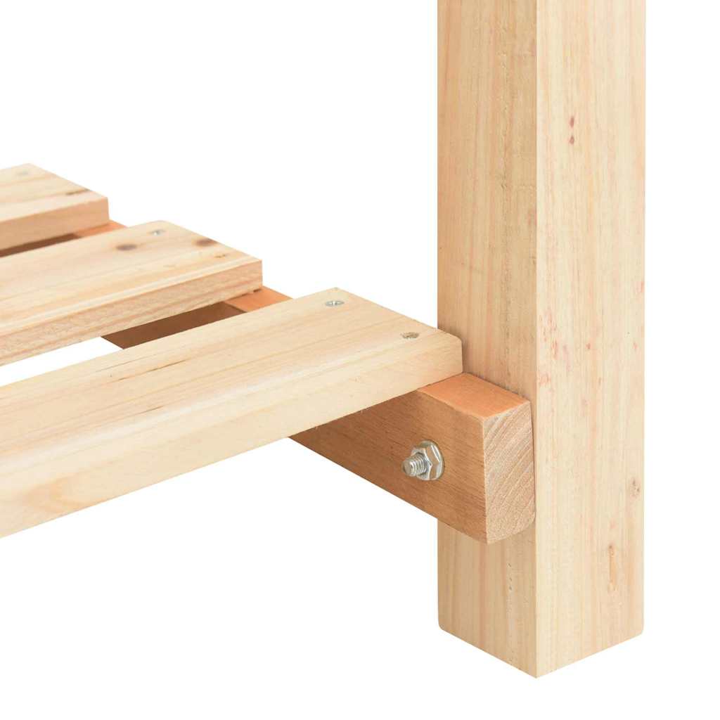 Garden Planter Beige 161.5 x 45 x 76.5 cm Solid Fir Wood