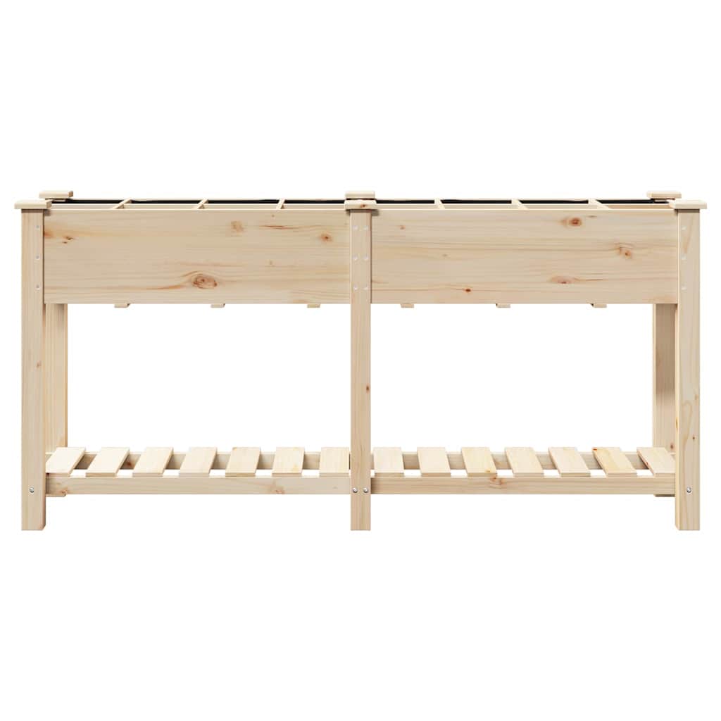 Garden Planter Beige 161.5 x 45 x 76.5 cm Solid fir wood