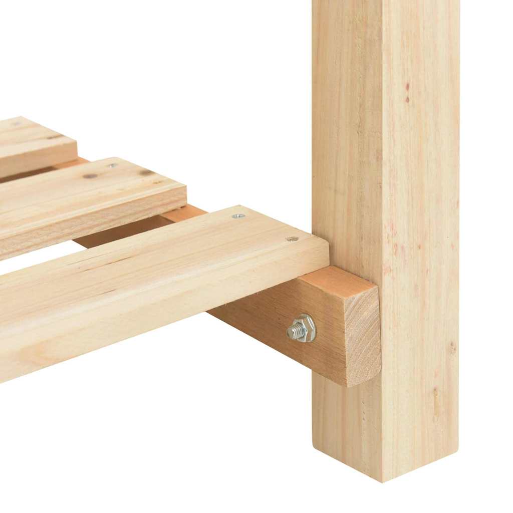 Garden Planter Beige 203.5 x 53 x 76.5 cm Solid Fir Wood