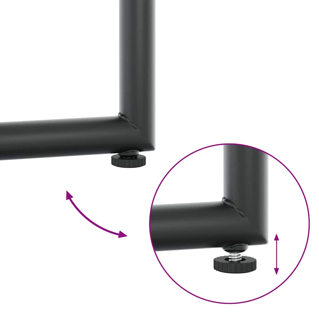 Garden Dining Set 11 pcs Black Steel