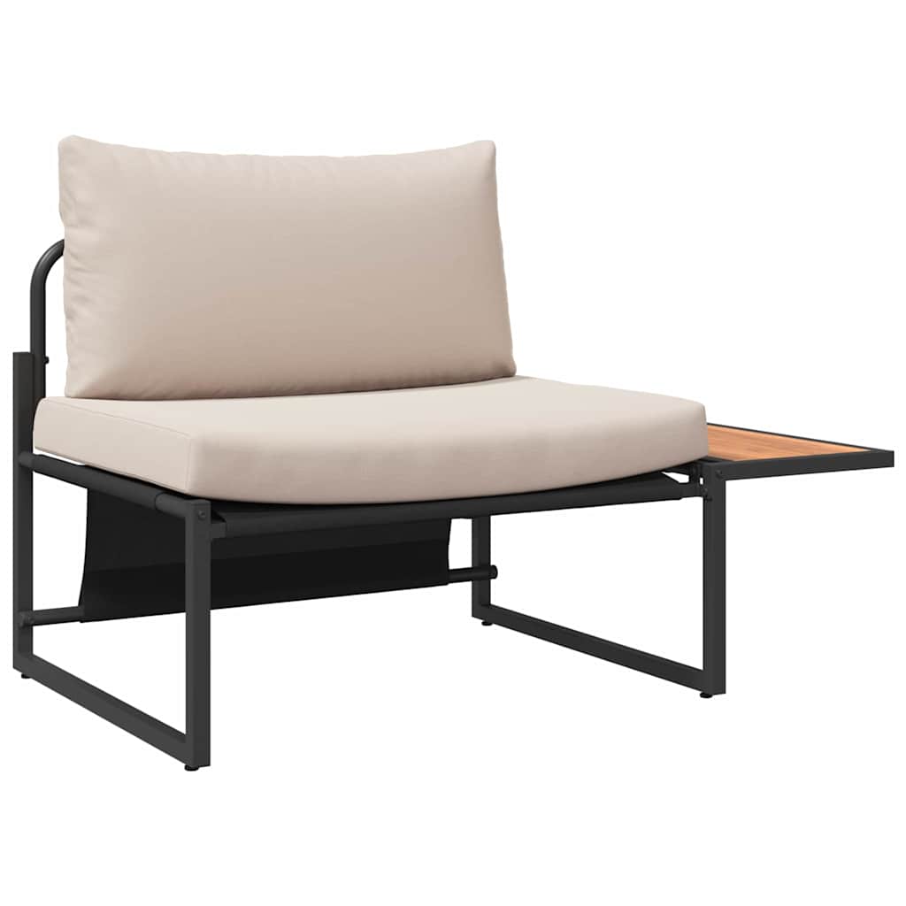 Garden Dining Set 3 pcs Taupe Steel