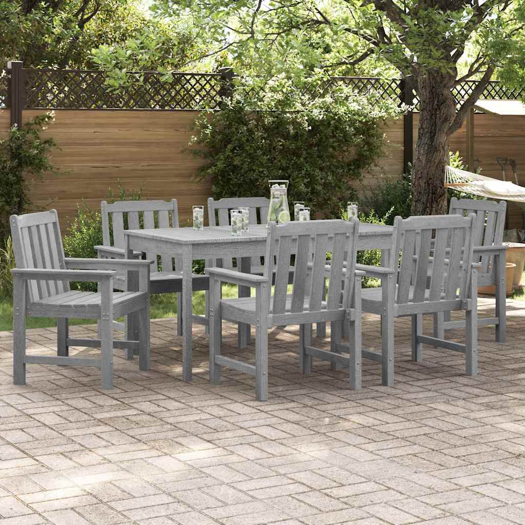 Garden Dining Chair 6 pcs Light Grey 65.5 x 55.5 x 88cm Plastic