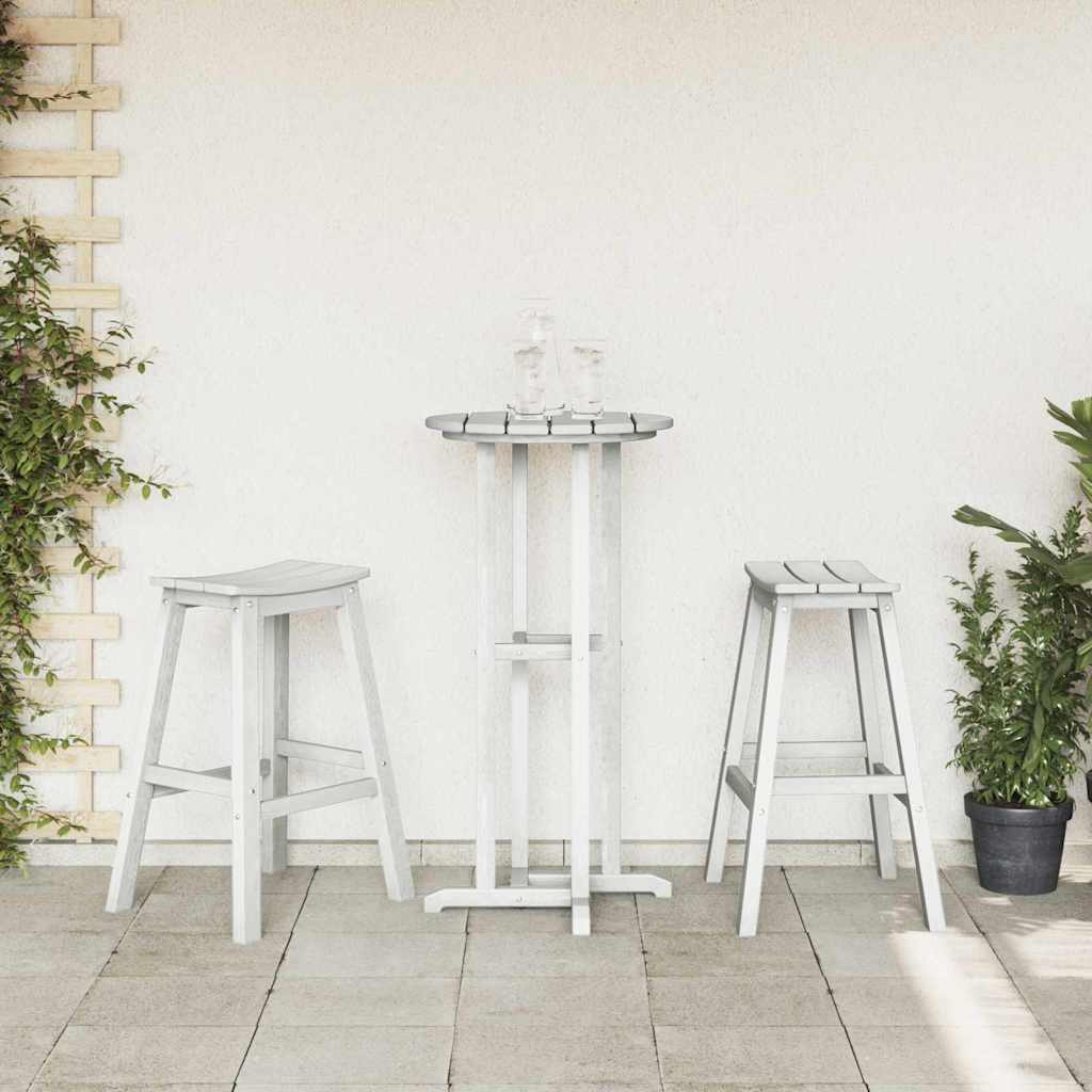 Garden Bar Set 3 pcs White HDPE