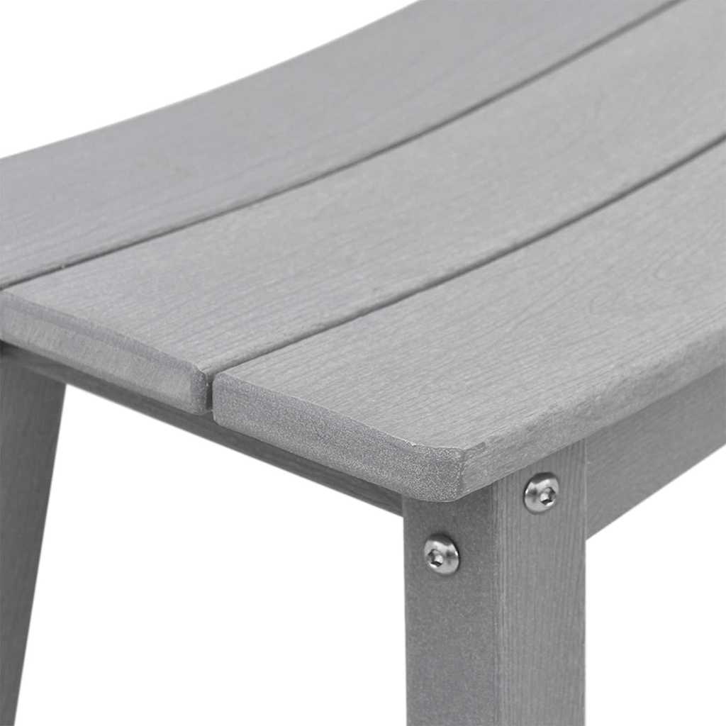 Garden Bar Set 3 pcs Light grey HDPE