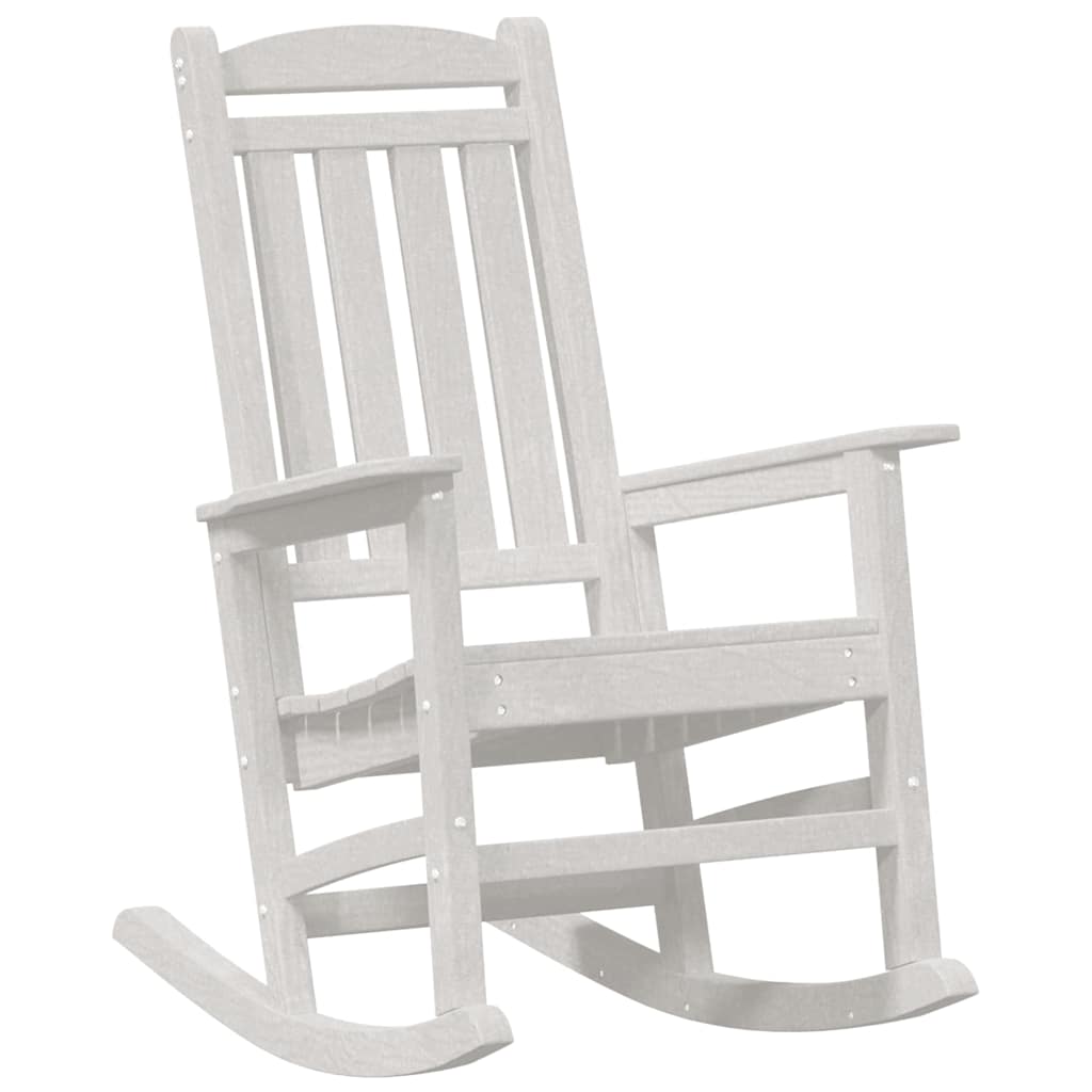 Rocking Chair 3 pcs White Polyethylene
