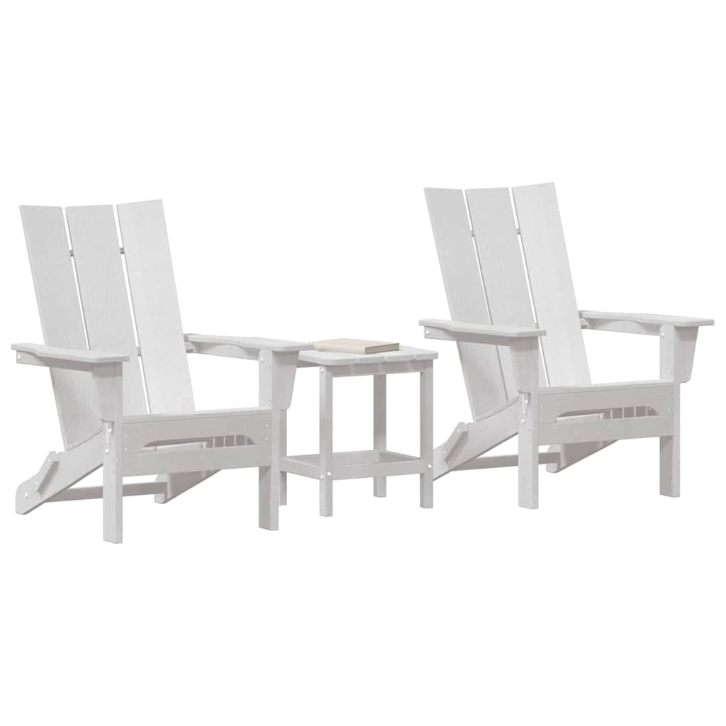 Garden Lounge Furniture 3 pcs White 38 x 38 x 46cm Plastic