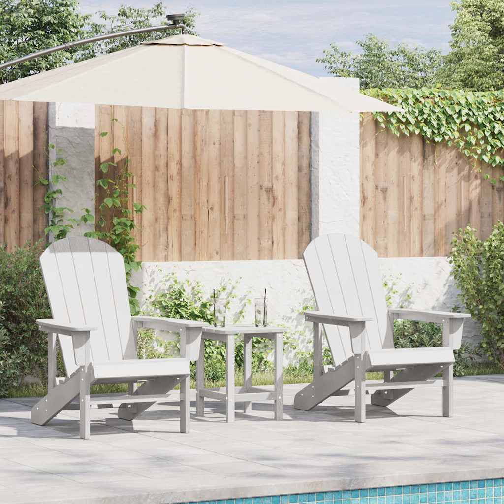 Garden Lounge Furniture 2 pcs White 74 x 82 x 90cm Polyethylene