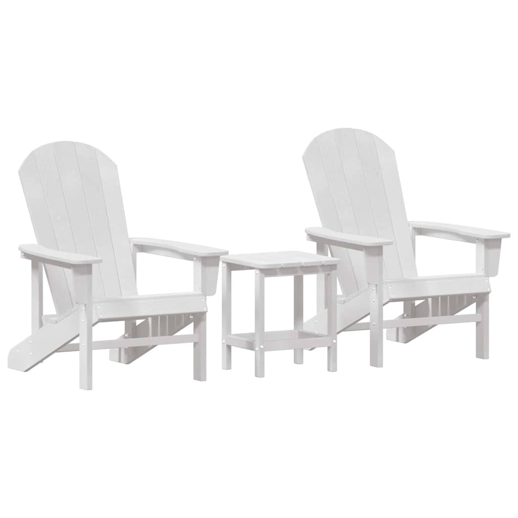 Garden Lounge Furniture 3 pcs White 38 x 38 x 46cm Polyethylene