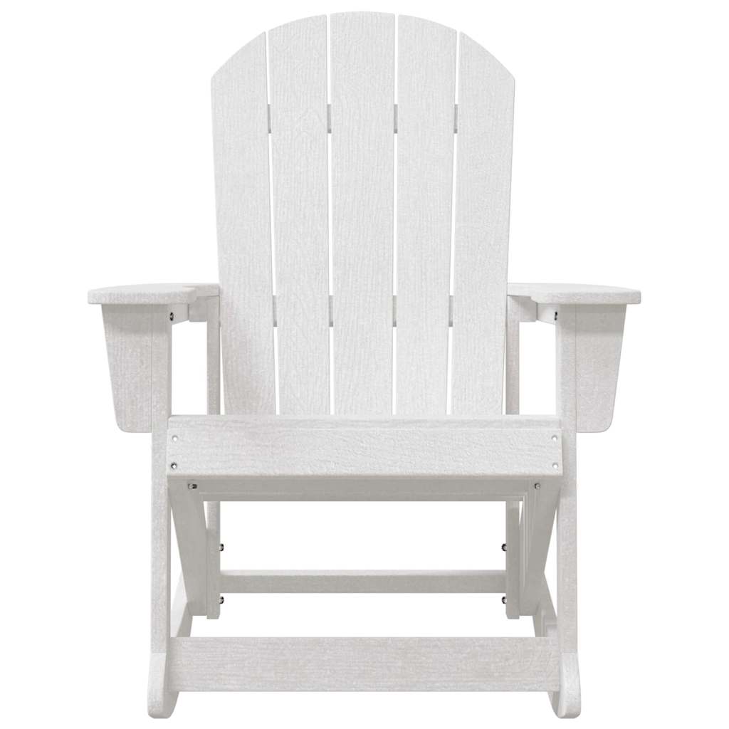 Adirondack Rocking Chairs 2 pcs White HDPE
