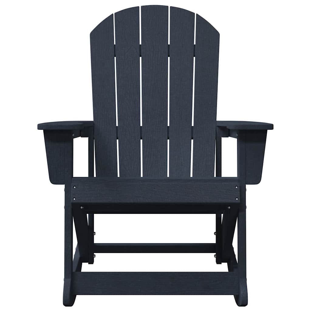 Adirondack Rocking Chairs 2 pcs Navy blue HDPE