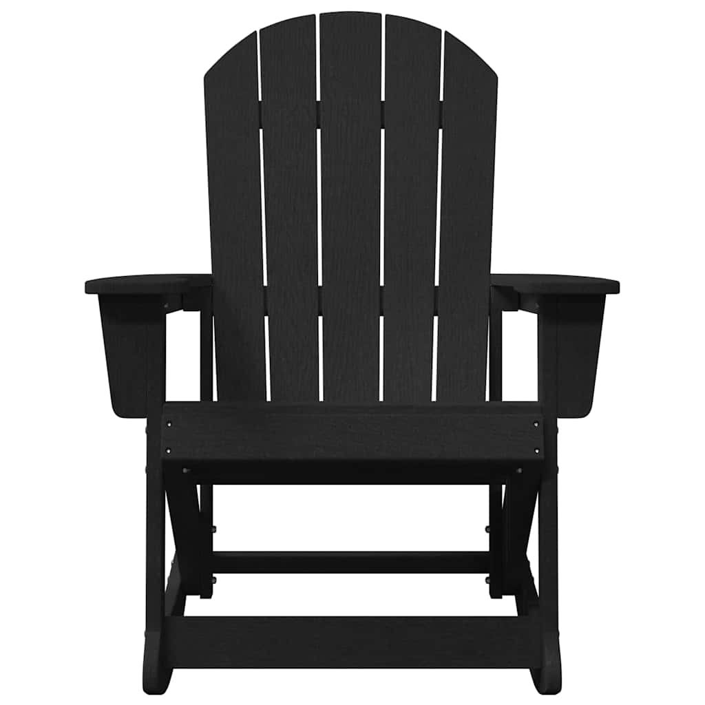 Adirondack Rocking Chairs 2 pcs Black HDPE