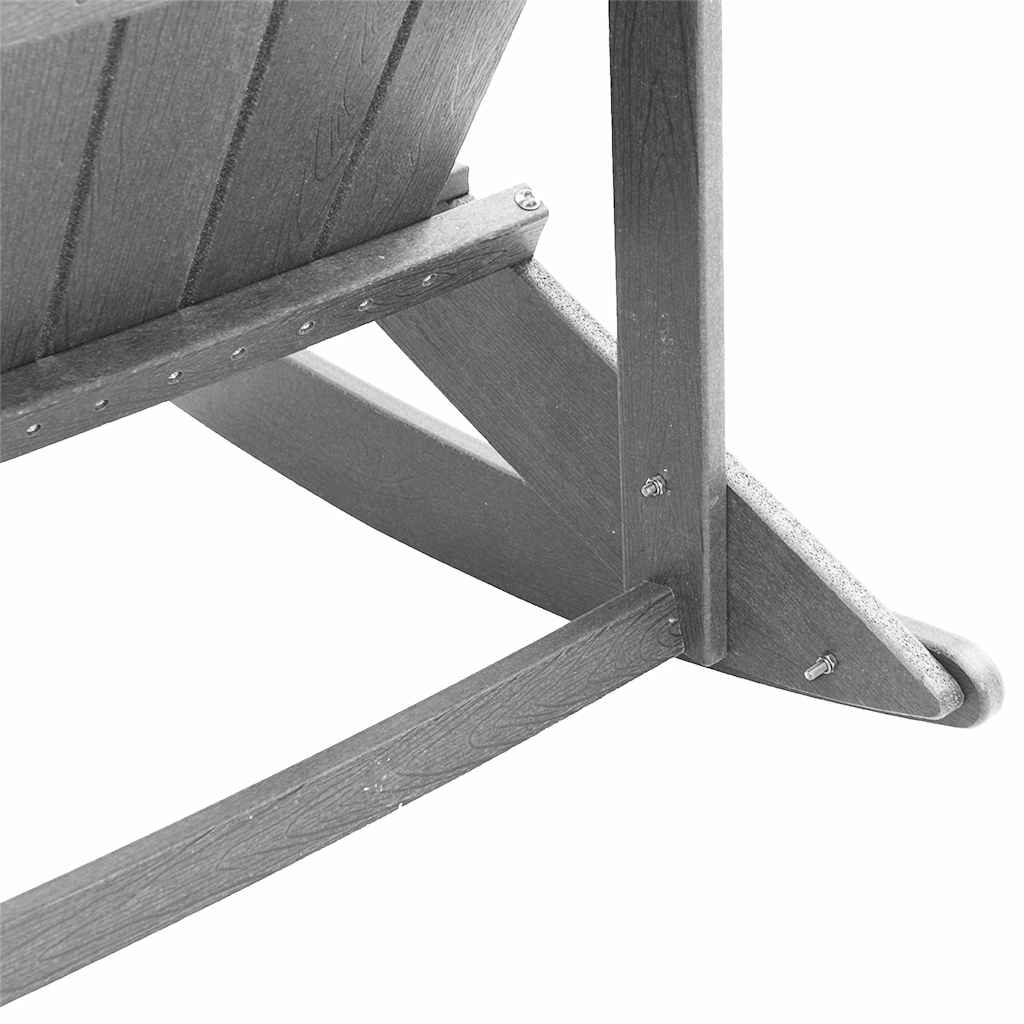 Adirondack Rocking Chairs 2 pcs Light Grey HDPE