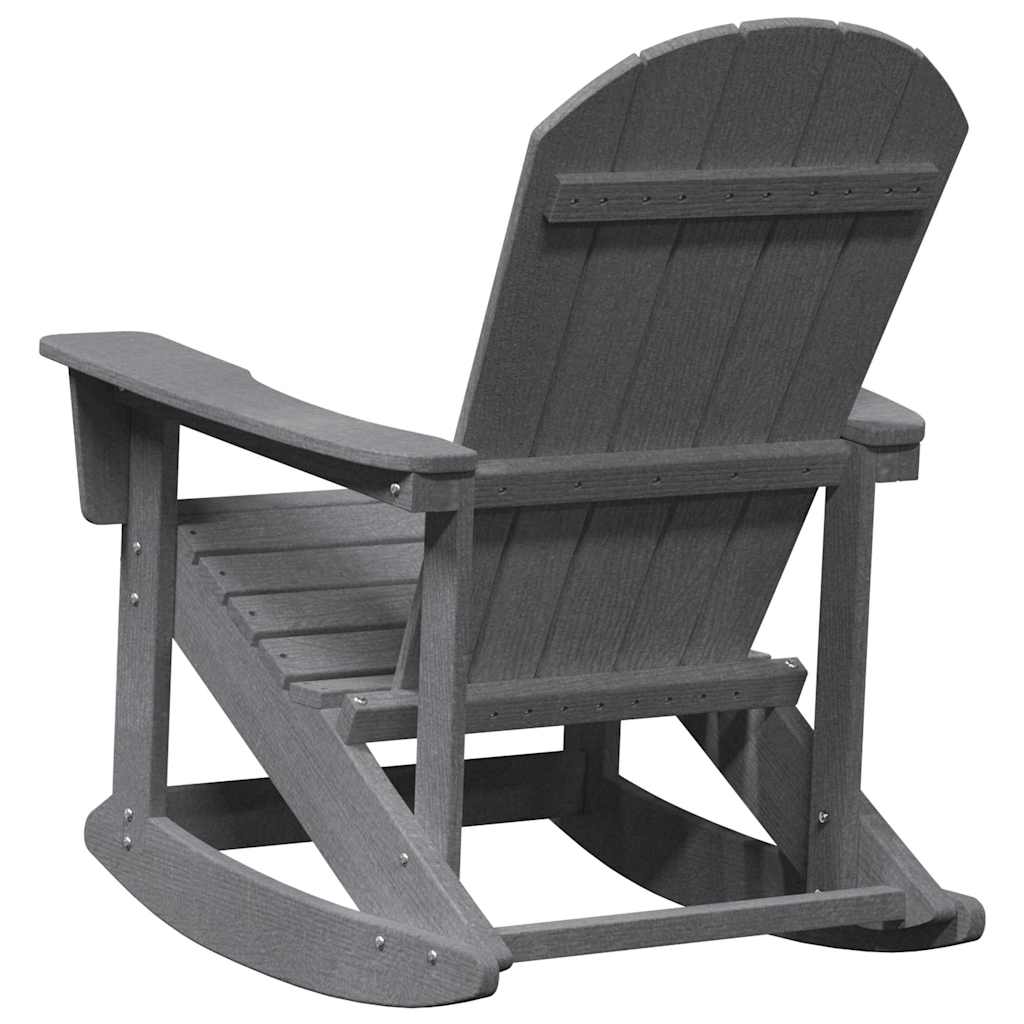 Adirondack Rocking Chairs 2 pcs Light Grey HDPE