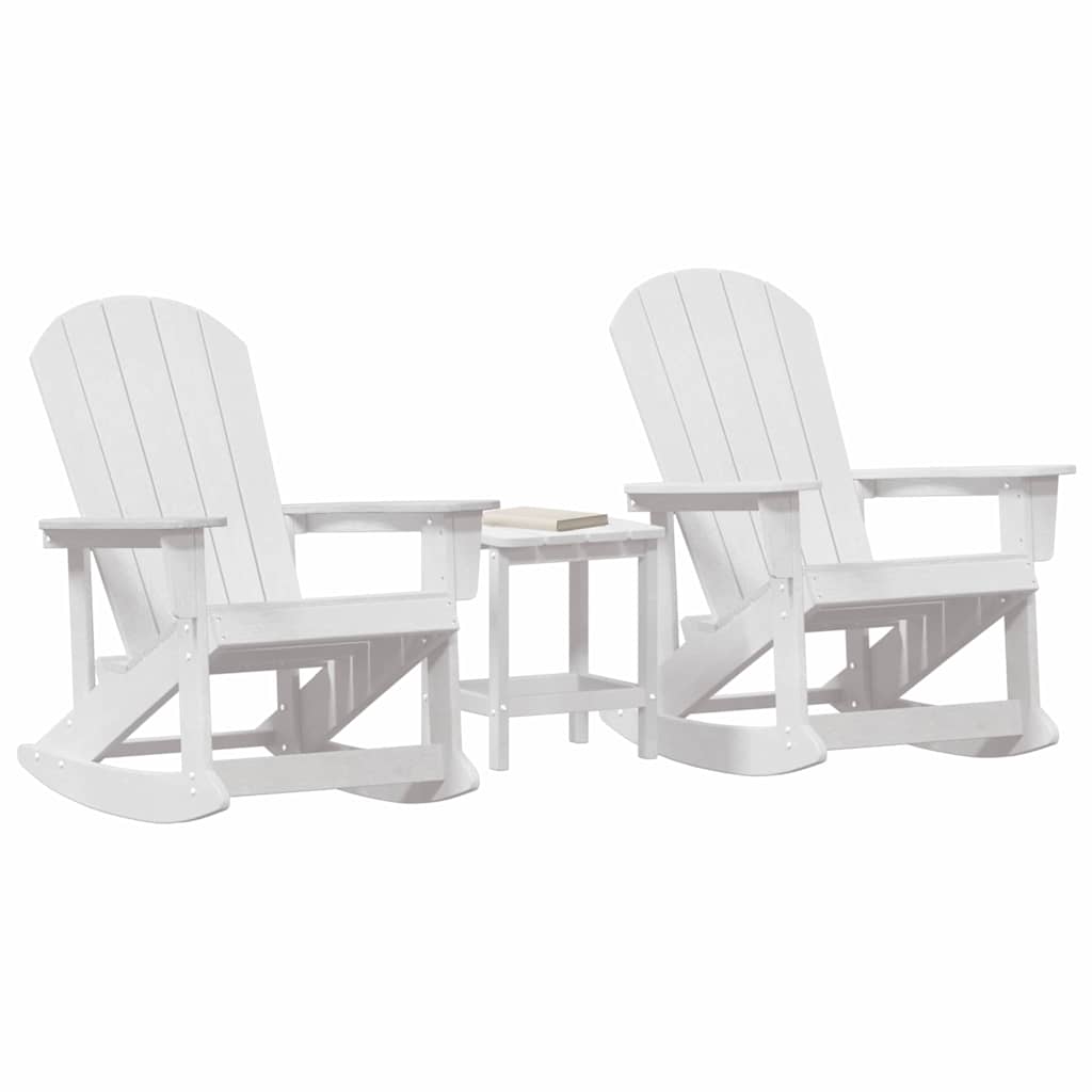 Garden Lounge Set White HDPE