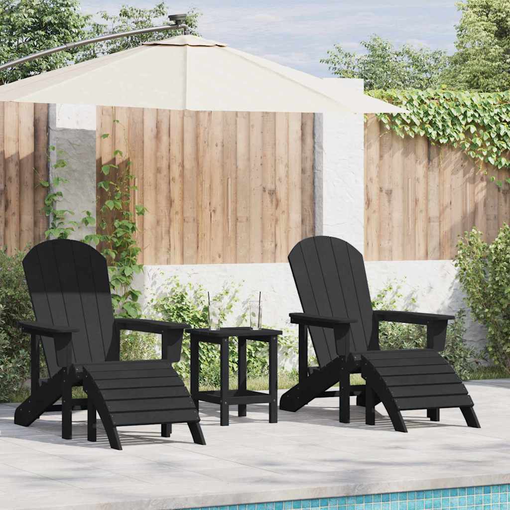 Garden Lounge Furniture 2 pcs Black 74 x 82 x 90cm Plastic