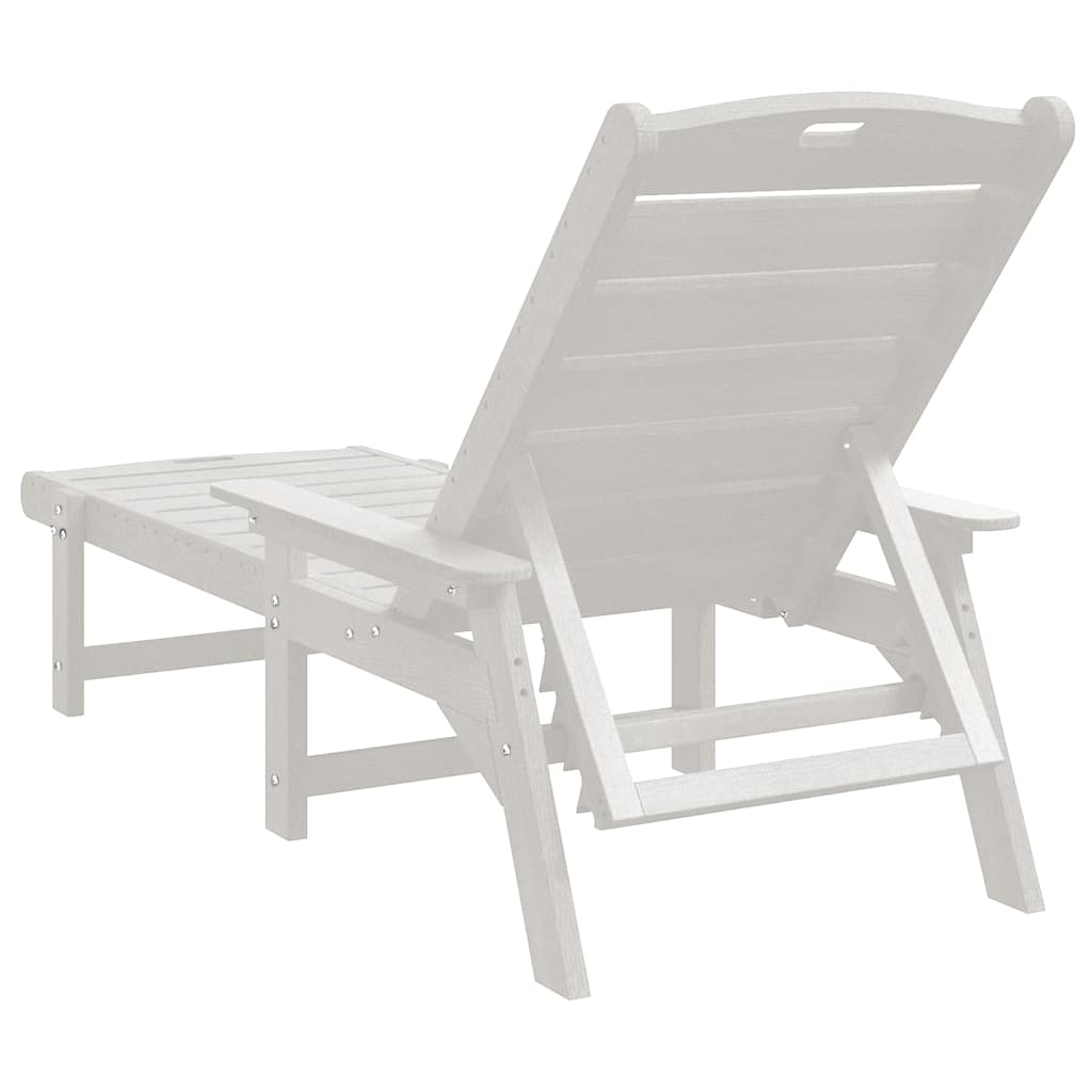 Garden Lounge Furniture Reclining 2 pcs White 53 x 195.5 x 30cm