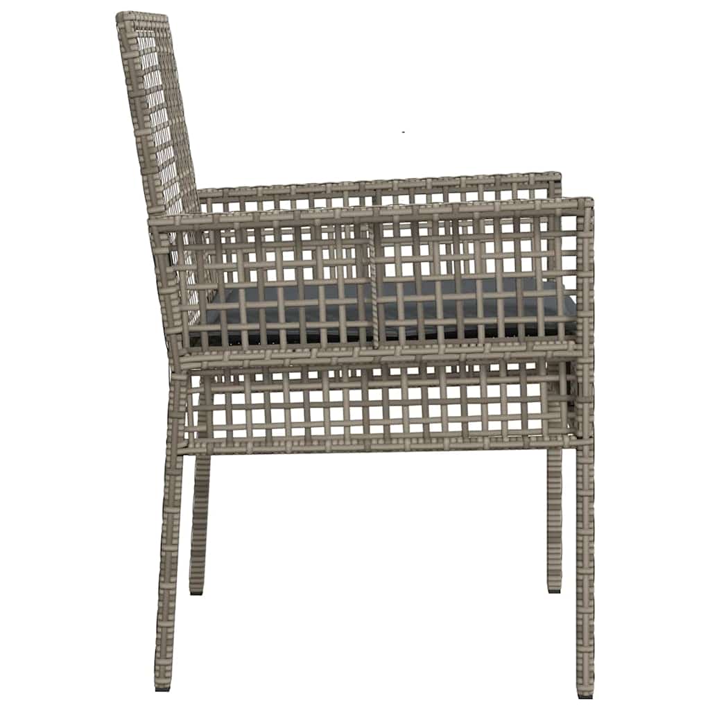 Garden Chair 2 pcs Grey 53 x 60 x 85cm Poly Rattan