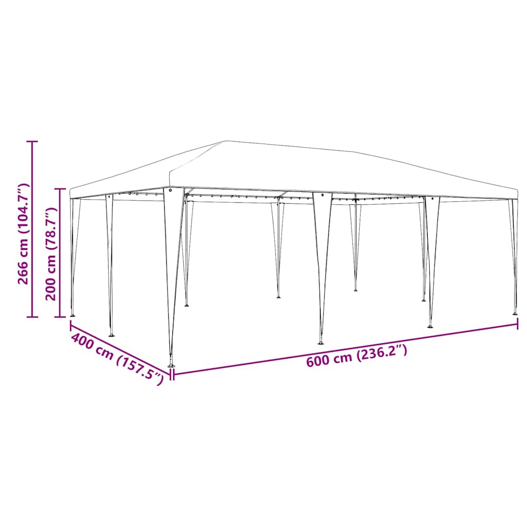Party Tent Blue and White 600 x 400 x 266 cm