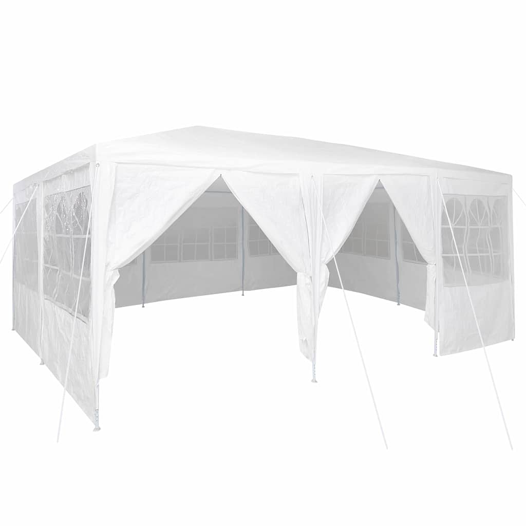Party Tent White 600 x 400 x 266 cm Polyester and Steel