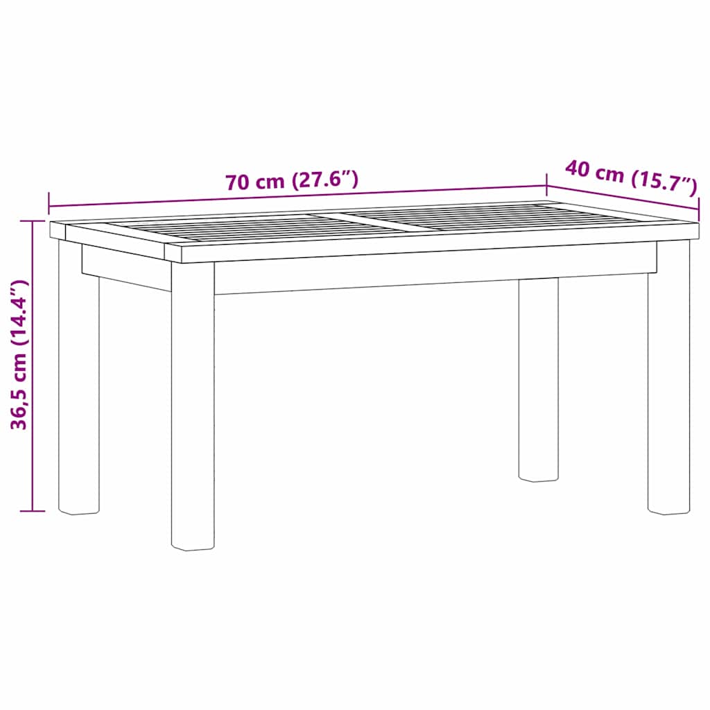 Coffee Table Brown 70 x 40 x 36 cm Solid teak wood