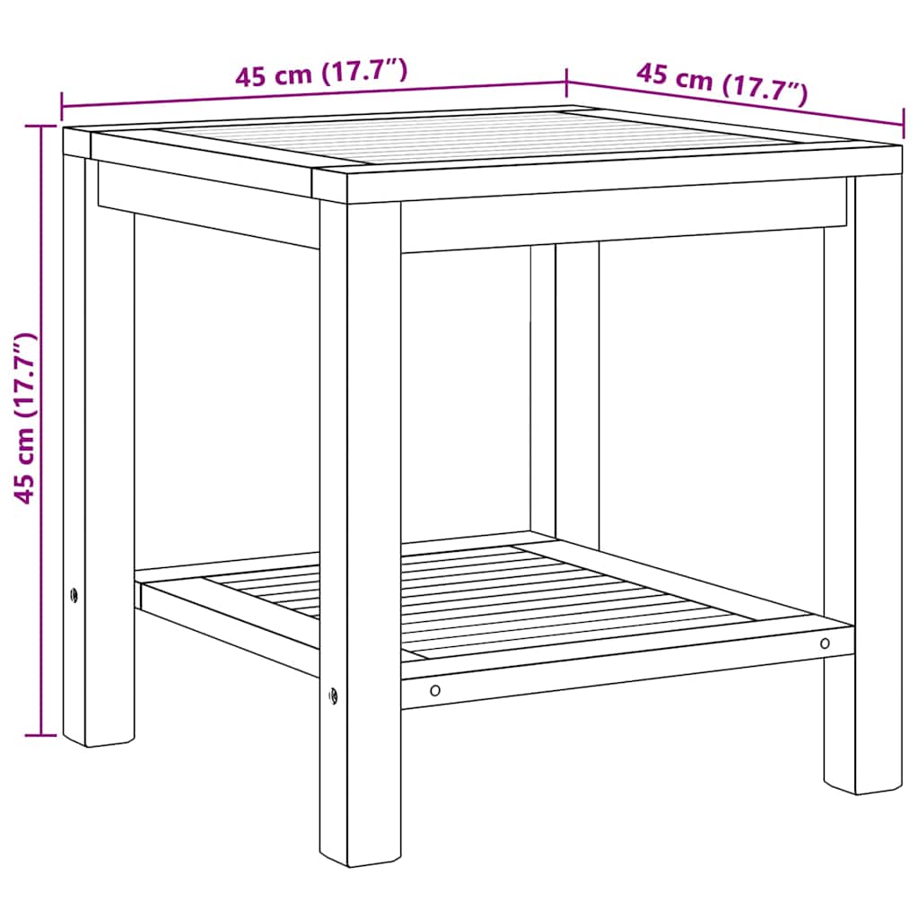 Coffee Table Brown 45 x 45 x 45 cm Solid teak wood