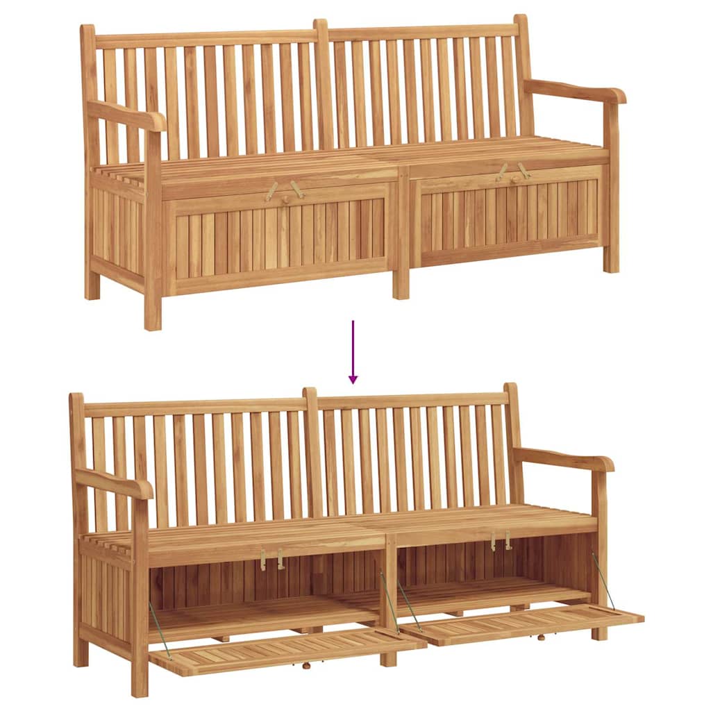 Garden Storage Bench Brown 180 x 60 x 90 cm Solid teak wood