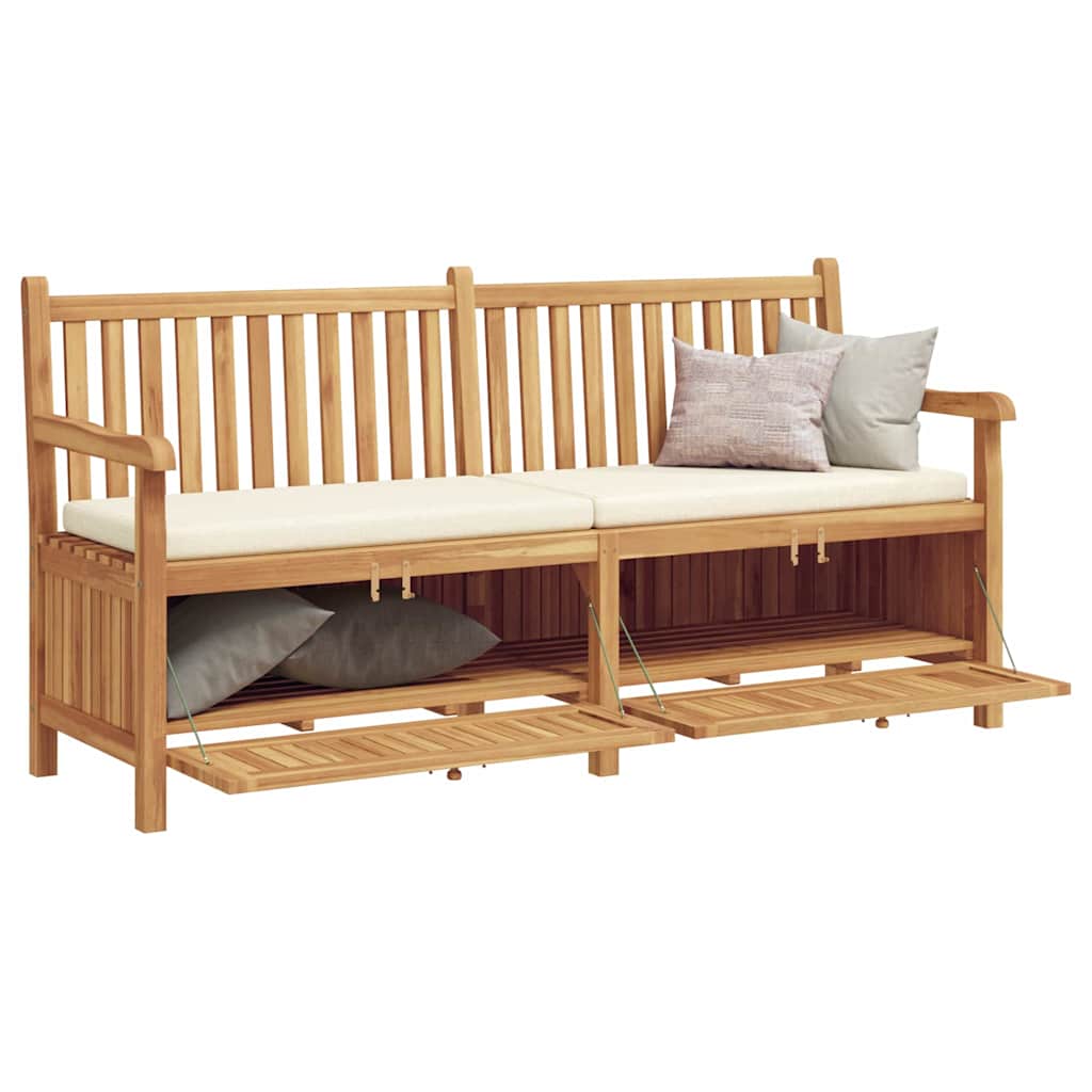 Garden Storage Bench Brown 180 x 60 x 90 cm Solid teak wood