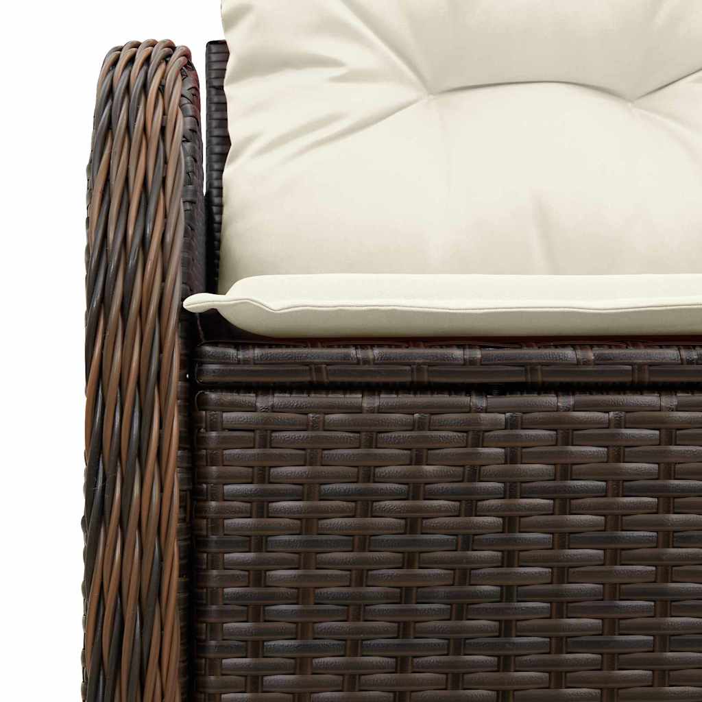Garden Sofa Brown 121 x 62 x 69cm Poly Rattan