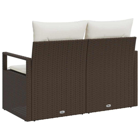 Garden Sofa Brown 120 x 62 x 69cm Poly Rattan