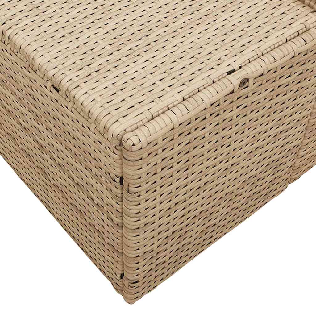 Garden Sofa Beige 123 x 62 x 69cm Poly Rattan