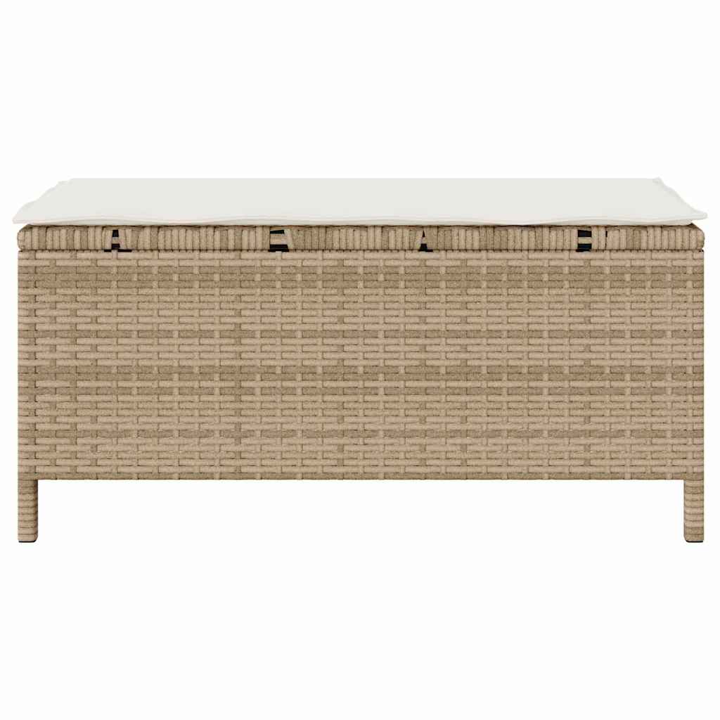 Garden Dining Set Beige Poly rattan