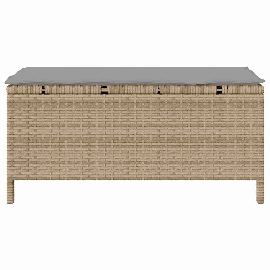 Garden Dining Set Beige Poly rattan