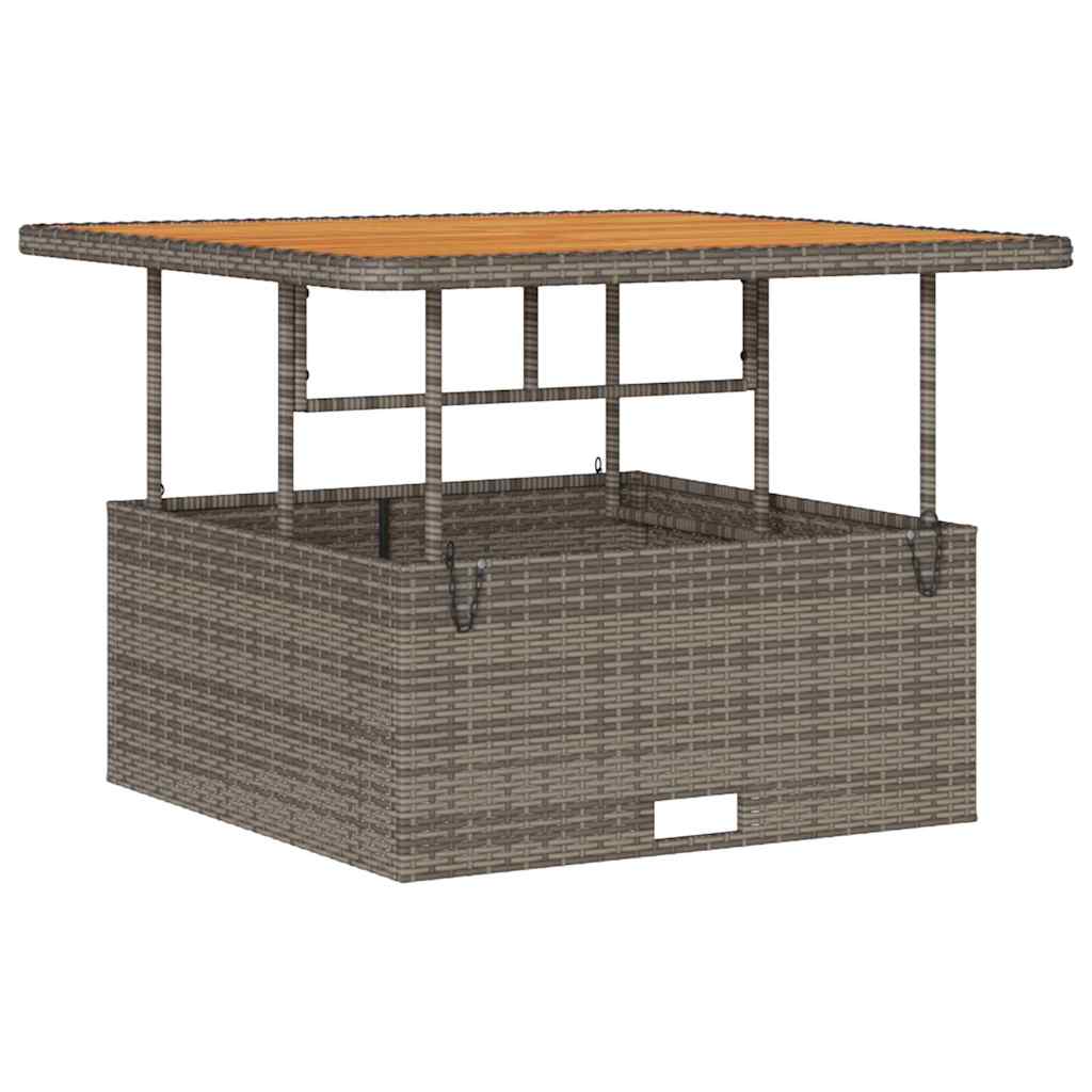 Garden Dining Set Grey Poly rattan