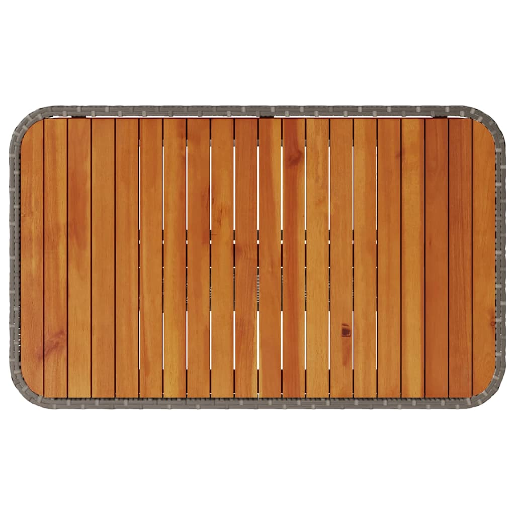 Garden Dining Set Grey Poly rattan