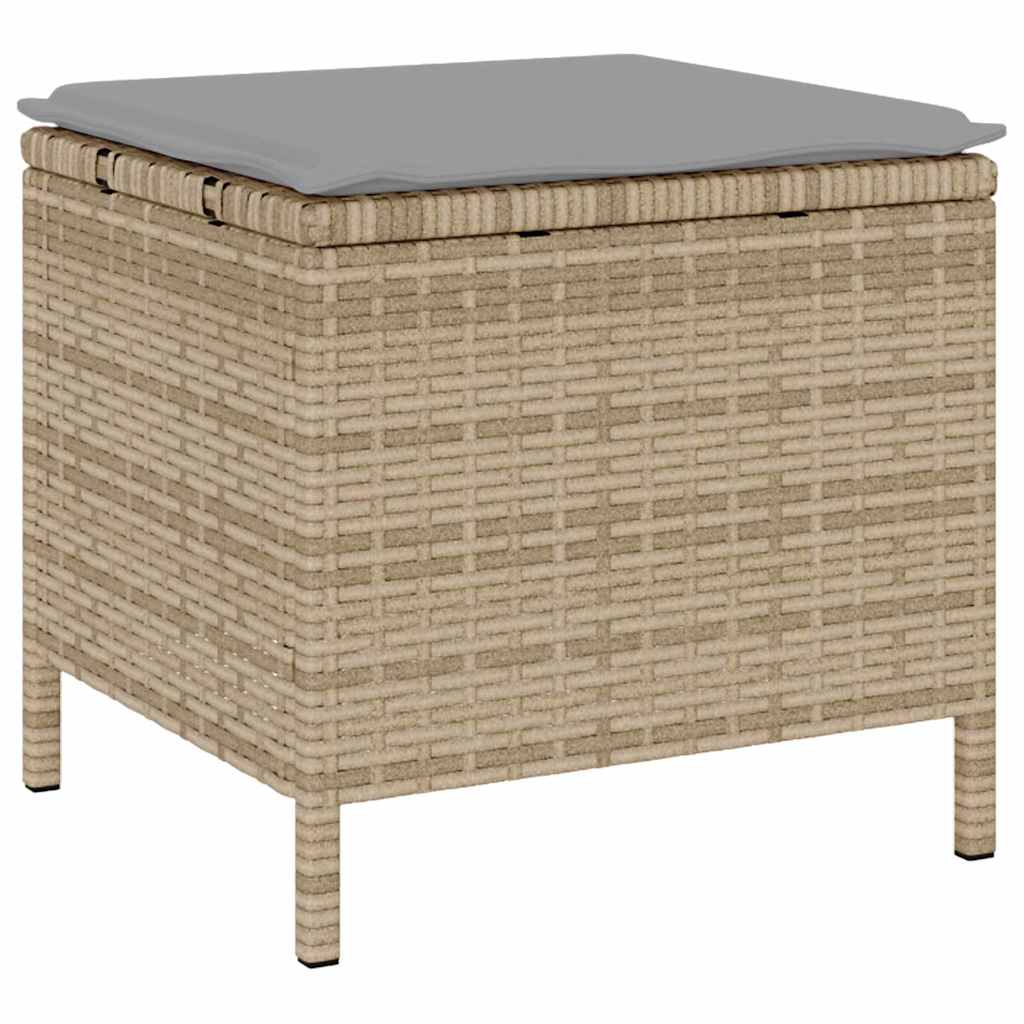 Garden Dining Set Beige Poly rattan