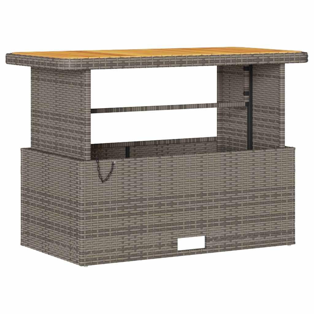 Garden Dining Set Grey Poly rattan