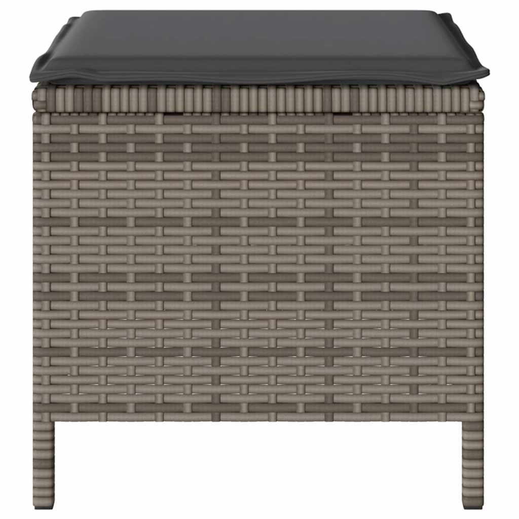 Garden Dining Set Grey Poly rattan