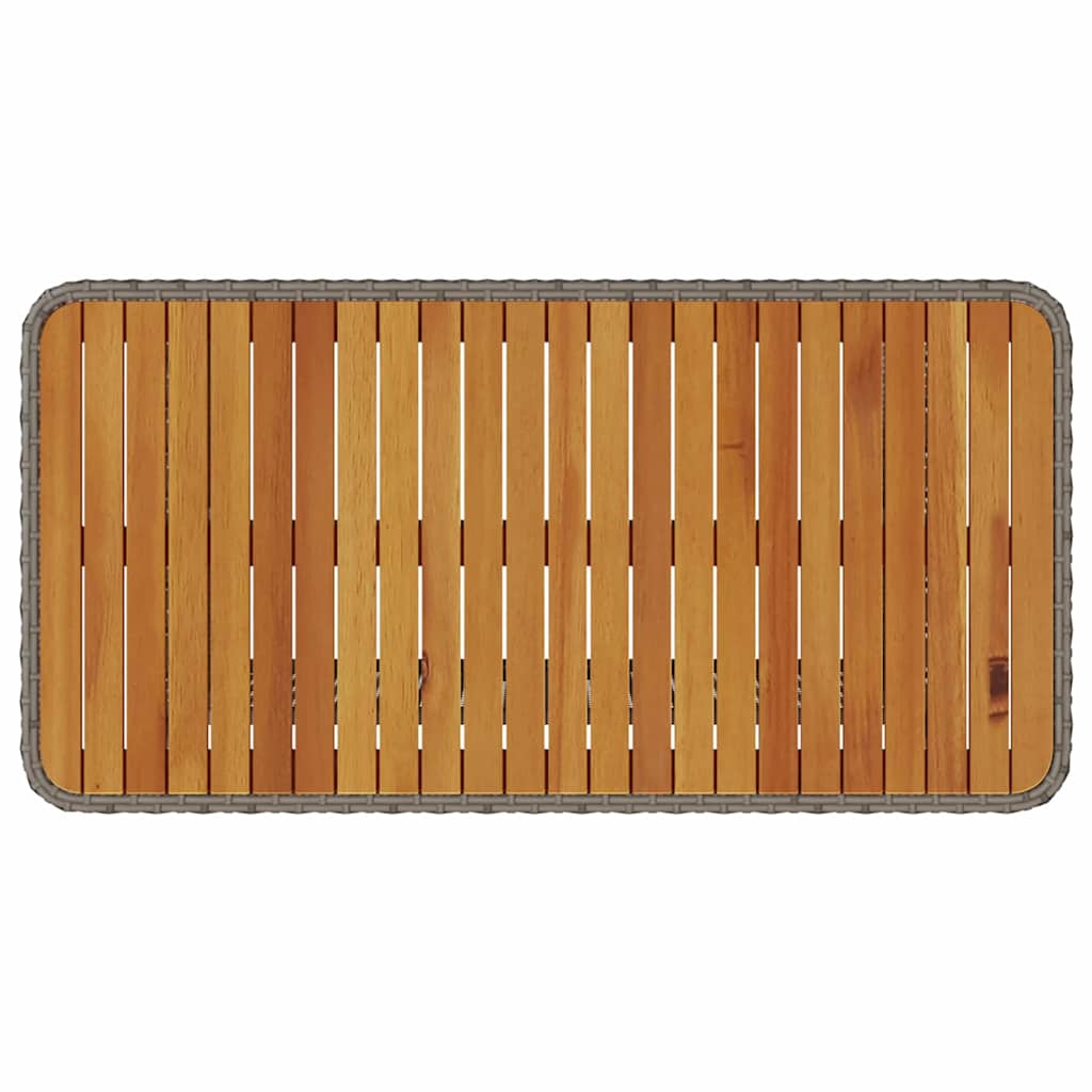 Garden Dining Set Grey Poly rattan