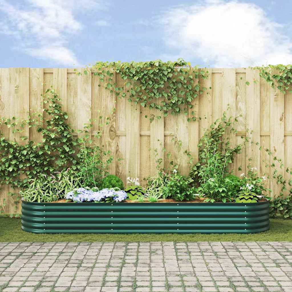 Garden Raised Bed Green 320 x 80 x 44 cm Steel