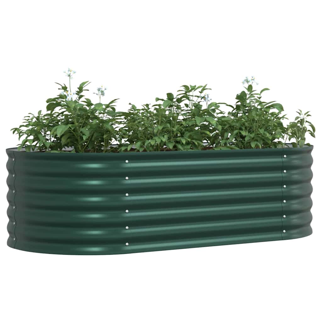 Garden Raised Bed Green 160 x 80 x 44 cm Steel