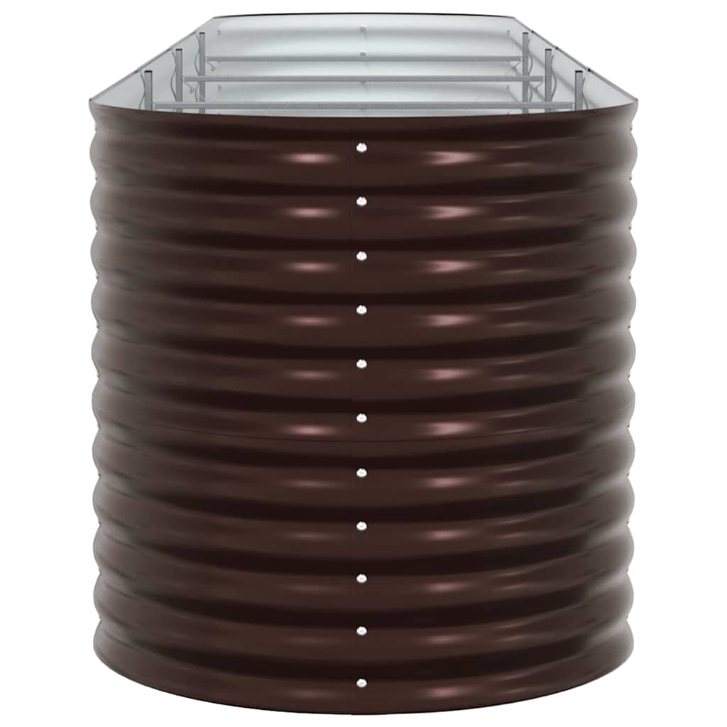 Garden Raised Bed Brown 400 x 80 x 81 cm Steel