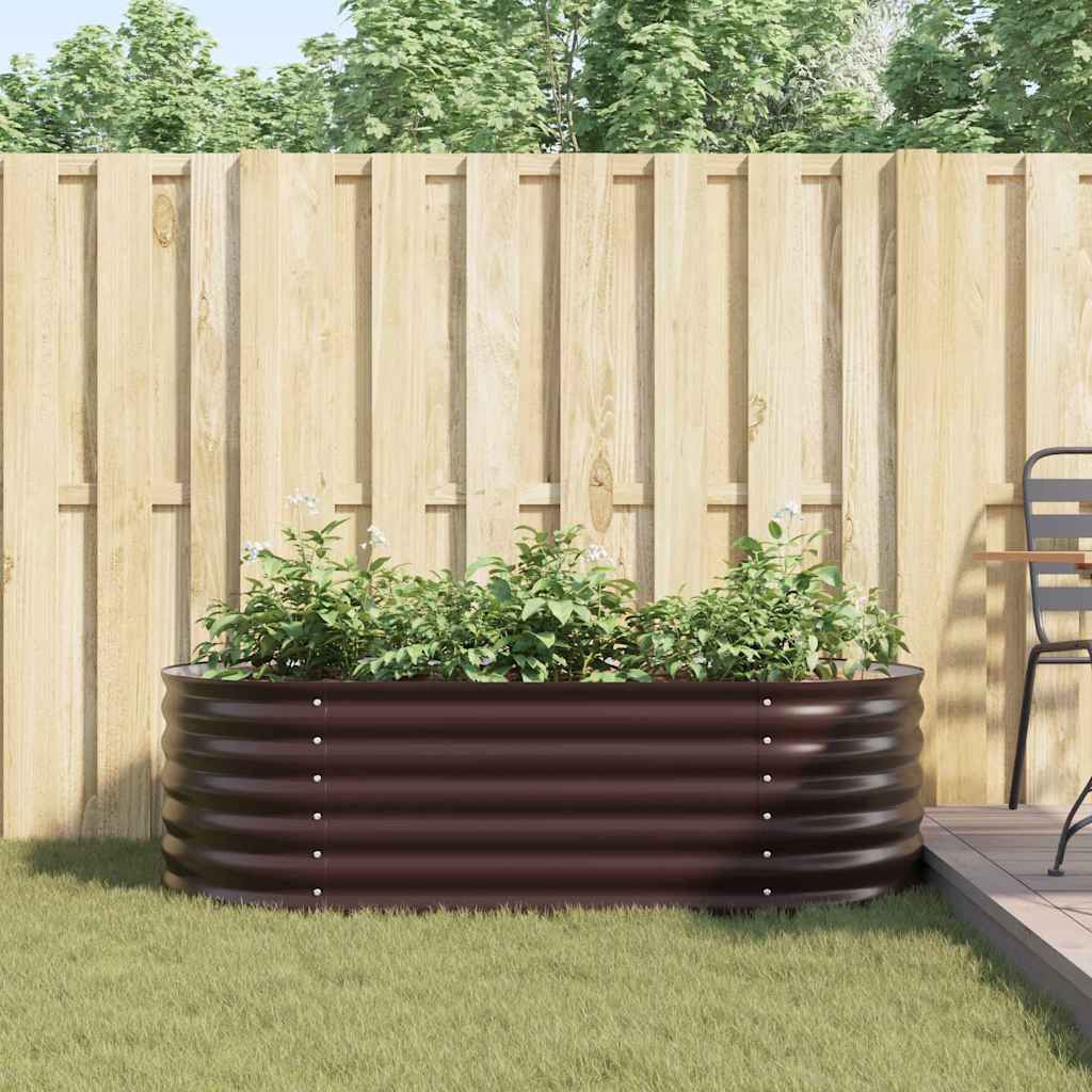 Garden Raised Bed Brown 160 x 80 x 44 cm Steel
